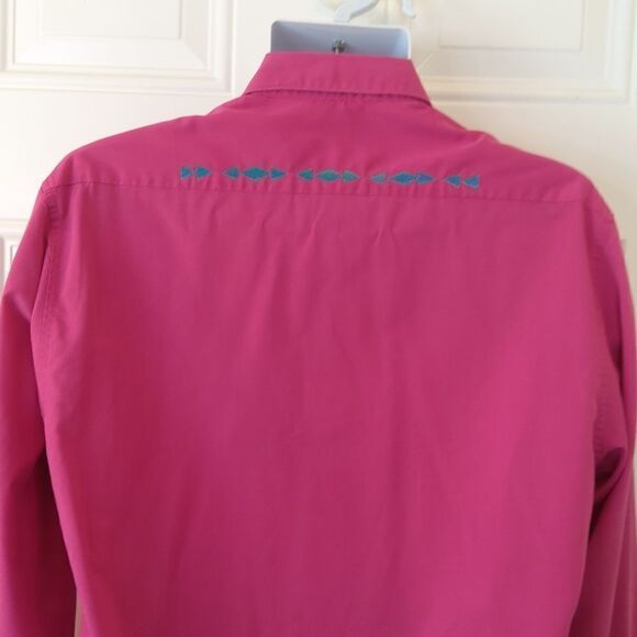 Get Lucky fuchsia western shirt with rhinestones and embroidered details - Picture 9 of 13